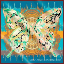 100 silk twill scarves for butterfly printing